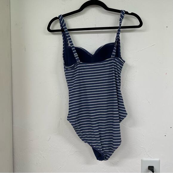 Niptuck Swim Womens Pinup Style One Piece Swimsuit 10 Striped Sweetheart Neck - Picture 5 of 8